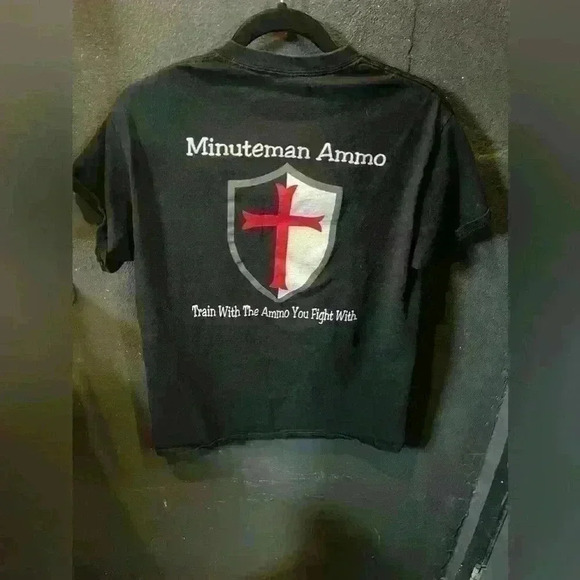 Men’s Minuteman Ammunition Black Red Short Sleeve Tshirt - Picture 4 of 5